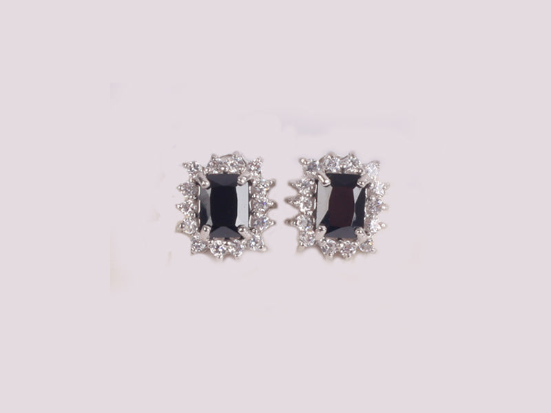 Black Cubic Zirconia Earring