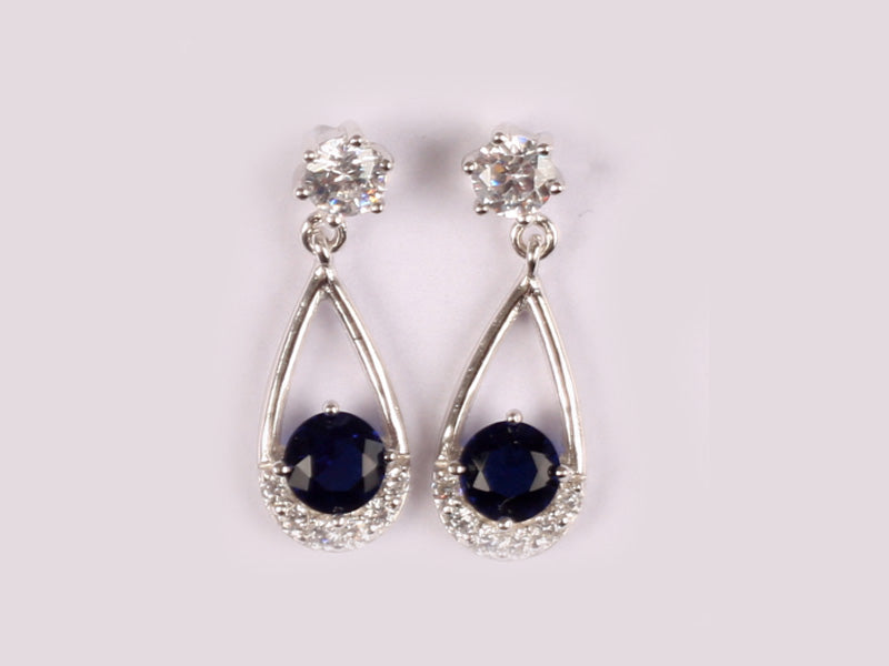 Sapphire Cubic Zirconic  Earring