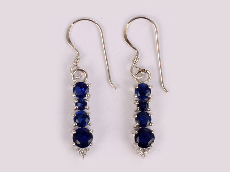 Sapphire Cubic Zirconic  Earring