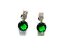 A Emerald & White Cubic Zirconia Earring.