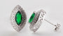 A Emerald & White Cubic Zirconia Earring.