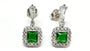 Emerald & White Cubic Zirconia Earring