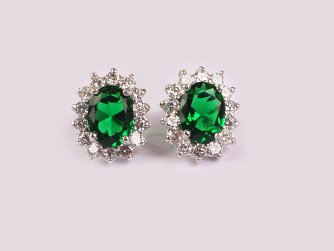 Emerald Cubic Zirconia Earring