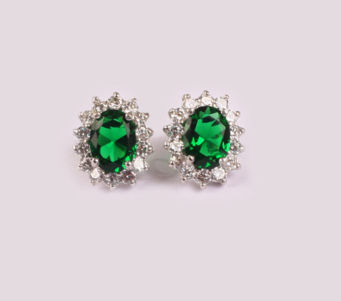 Emerald Cubic Zirconia Earring