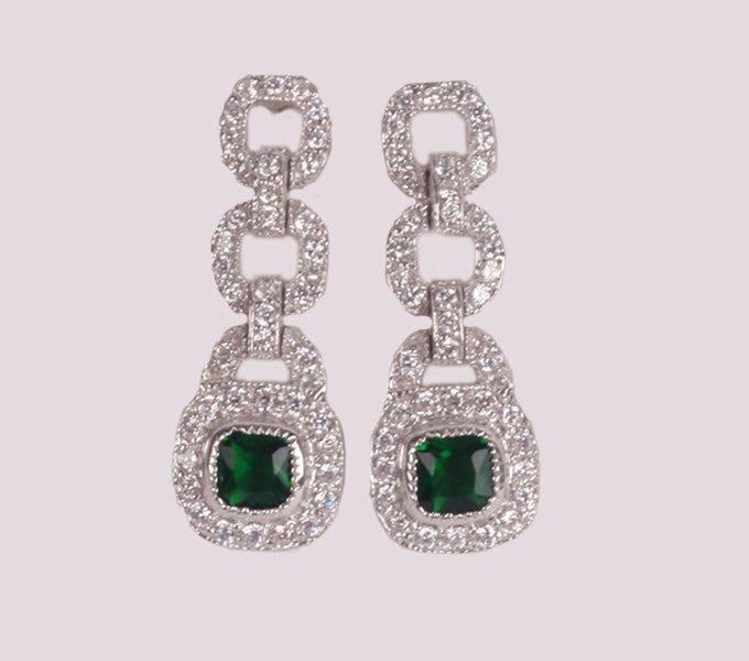 Emerald Cubic Zirconia Earring