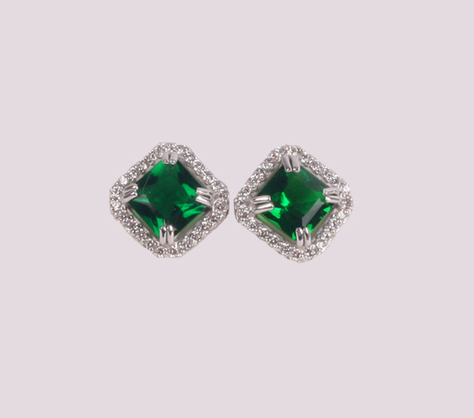 Emerald Cubic Zirconia Earring