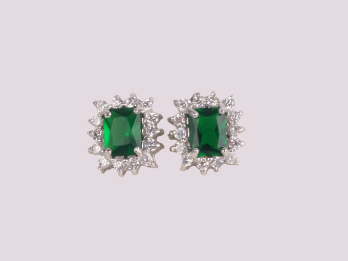 Emerald Cubic Zirconia Earring