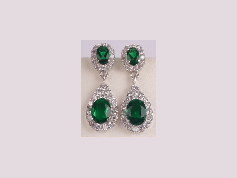 Emerald Cubic Zirconia Earring