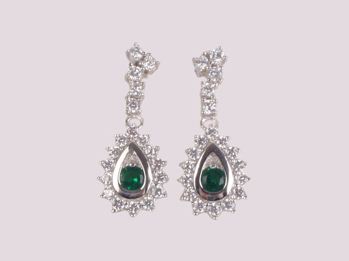 Emerald Cubic Zirconia Earring