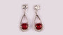 Garnet Cubic Zirconia Earring