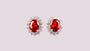Garnet Cubic Zirconia Earring