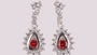 Garnet Cubic Zirconia Earring