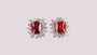 Garnet Cubic Zirconia Earring