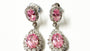 Pink and White Cubic Zirconia Silver Earring