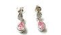 Silver Pink Cubic Zirconia Earring
