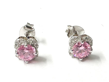 Pink Cubic Zirconia Earring