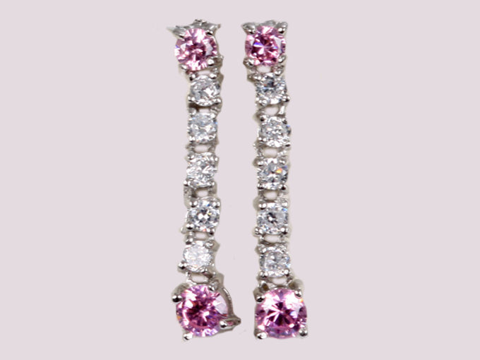 Pink Cubic Zirconia Earring