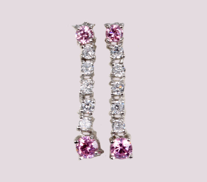 Pink Cubic Zirconia Earring