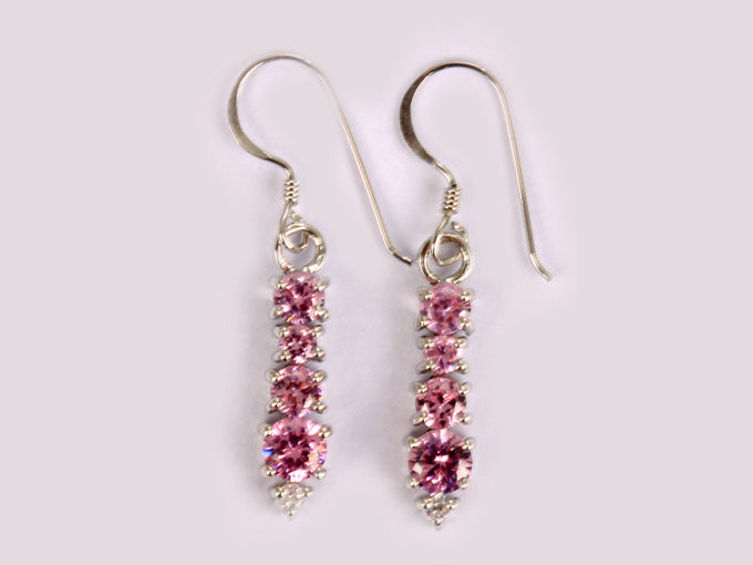 Pink Cubic Zirconia Earring