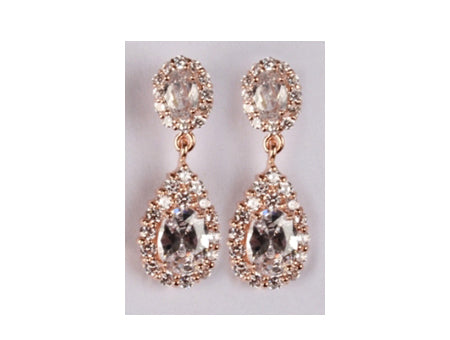 A Silver with Rose Gold Plate Earring.