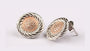 Silver with Rose Gold Plate Earring