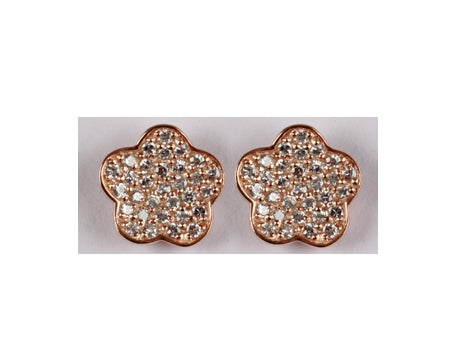 A Silver with Rose Gold Plate Earring.