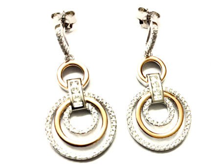 A Silver with Rose Gold Plate 2 Tone Pendant