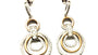 A Silver With Rose Gold Plate 2 Tone Earring.