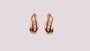 Silver with Rose Gold Plate Earring