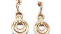A Silver With Rose Gold Plate Earring.
