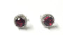 Ruby & White Cubic Zirconia Silver Earring