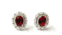 Ruby & White Cubic Zirconia Earring.