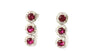 Ruby & White Cubic Zirconia Silver Earring