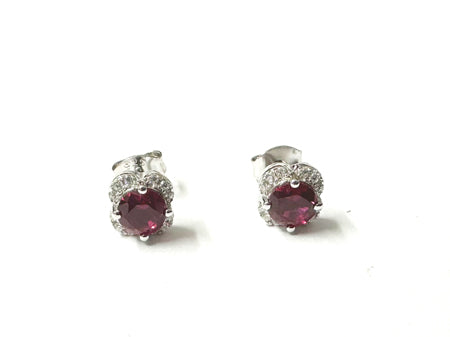 Ruby Cubic Zirconia Earring