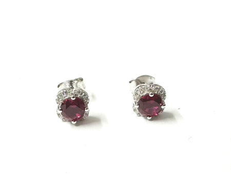 Ruby Cubic Zirconia Earring