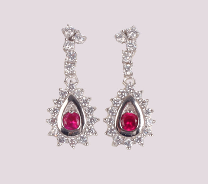 Ruby Cubic Zirconia Earring