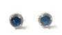 Sapphire & White Cubic Zirconia Silver Earring