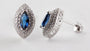 A Sapphire & White Cubic Zirconia Earring.