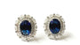 Sapphire & White Cubic Zirconia Earring.