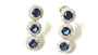Sapphire & White Cubic Zirconia Silver Earring