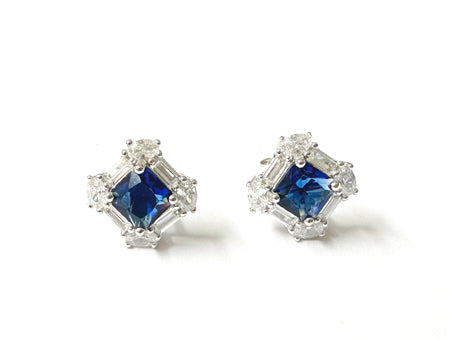Sapphire & White Cubic Zirconia Pendant.