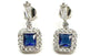 Sapphire & White Cubic Zirconia Earring