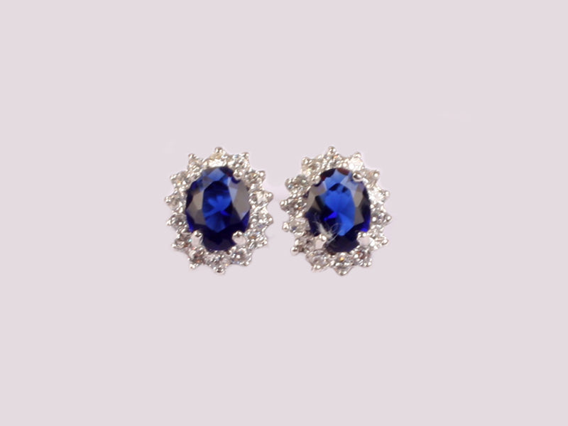 Sapphire Cubic Zirconic  Earring