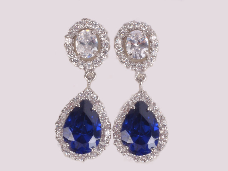 Sapphire Cubic Zirconic  Earring