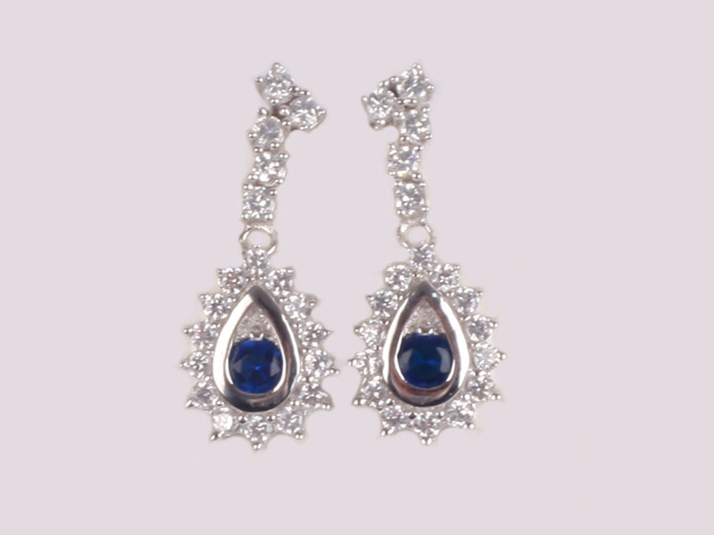 Sapphire Cubic Zirconic  Earring