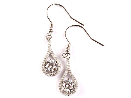 A White Cubic Zirconia Earring.