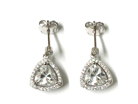 A White Cubic Zirconia Earring.