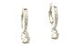 White Cz Silver Huggies Earring