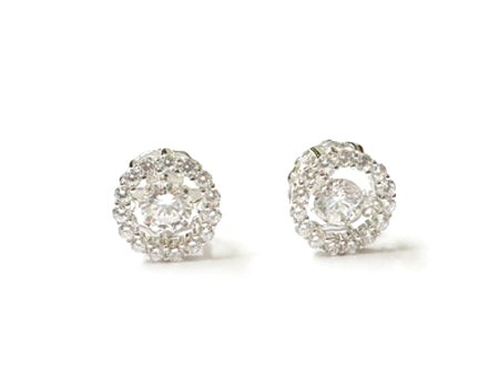 A White Cubic Zirconia Dancing Stone Earring