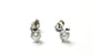 A Silver White CZ Stone Heart Earring